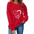 thumbnail image 3 of Horkkom Pullover Sweatshirts for Women Valentines Day Heart Sweatshirts Long Sleeve Crewneck Sweatshirts XL, Gifts for Women, 3 of 7