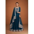 thumbnail image 4 of Event Wear Anarkali Gown Outfits Indian Pakistani Designer Salwar Kameez Suits ( Blue, S - 38 ), 4 of 6