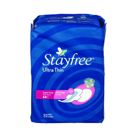Stayfree Ultra Thin Super Long With Wings Pads - 32 CT