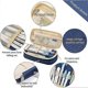 thumbnail image 3 of Pencil Case with Large Capacity Office College School Large Storage High Capacity Bag Case Holder Box Organizer Navy Blue, 3 of 5