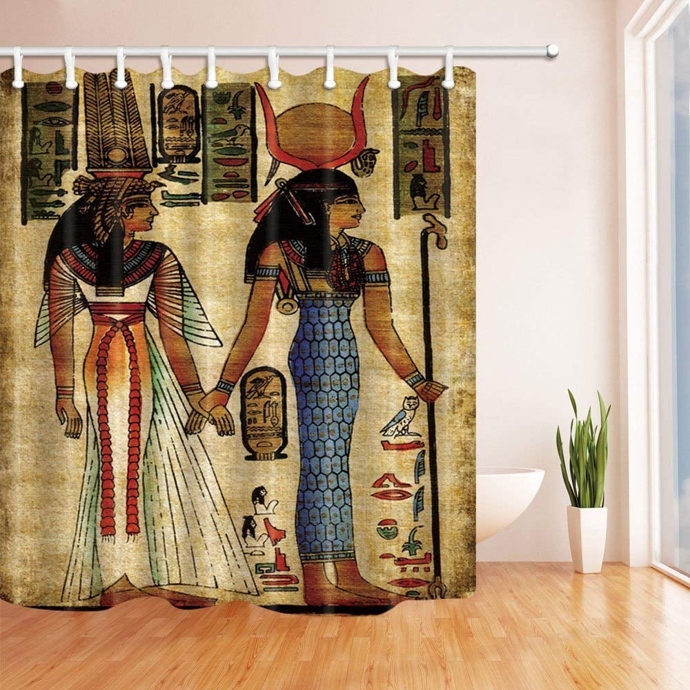 ARTJIA 3D Digital Printing Egyptian King and Queen Polyester Fabric