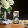 thumbnail image 2 of COEQINE Wizard Hat Ghost Pumpkin Moon Gray Flameless Candle Battery Powered with Remote Control 12 Colors 4/8 Hours Timer LED Night Lights Pillar Candle Tealights Halloween Decorations, 2 of 7