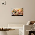 thumbnail image 3 of Flowers and Drinks Canvas Glam Livingroom Wall Art by Art Remedy, White Frame, 36" x 24", 3 of 7