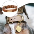thumbnail image 6 of Dualoai Customizable Dog Collar Custom Name Tag Collar for Animals Indoor Cats Puppy Brown S, 6 of 9