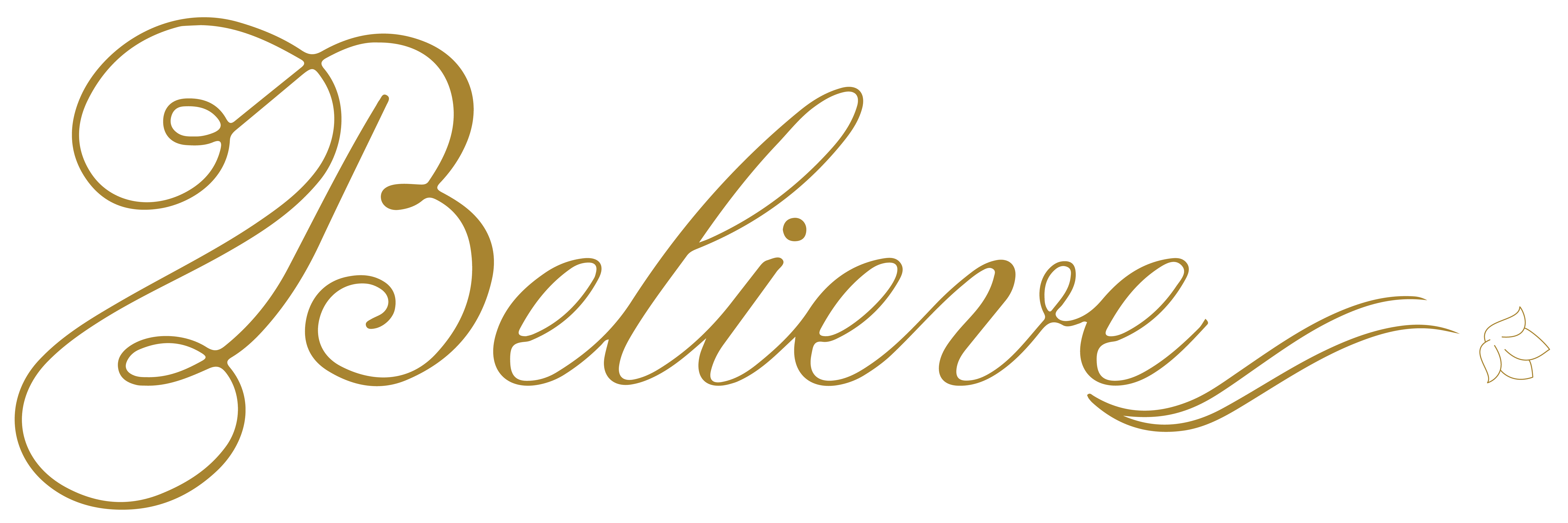 Believe Vinyl Decal Sticker Quote Small Metallic Gold