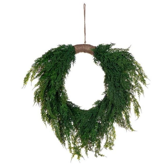 Vickerman RMA250128 28 in. Green Juniper Wreath
