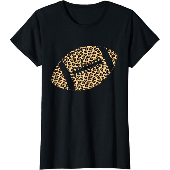 American Football Leopard Print Wild Animal Safari T-Shirt