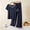 Dark Blue, variant on Lumistal Womens Pajama Sets Summer Crew Neck Short Sleeve Long Pants Pjs Lounge Set Casual Matching Sets Comfy Soft Pjs Set Women's Sleepwear M