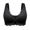 thumbnail image 5 of Women's Front Closure Push Up Bra Thick Padded Underwire T-Shirt Bras Floral Lace, 5 of 9