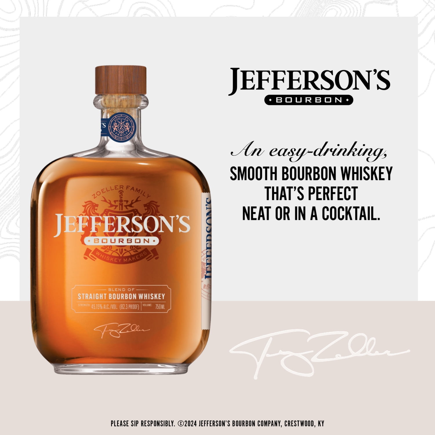 Jefferson's Bourbon Whiskey, 750 ml Bottle, 41.15% ABV - Walmart.com