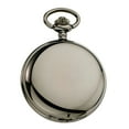 thumbnail image 3 of Gotham Men's Gunmetal Railroad Polished Finish Hunter Quartz Pocket Watch, GWC15044BR, 3 of 4