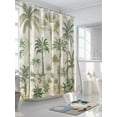 thumbnail image 3 of Fsddascl Beach Palm Shower Curtain Set - 54" x 78" Washable Bathtub Curtain with 12 Hooks, Summer Green Coconut Tree Leaf Waterproof Fabric Stall Shower Curtains for Bathroom/Bathtub Décor, 3 of 6