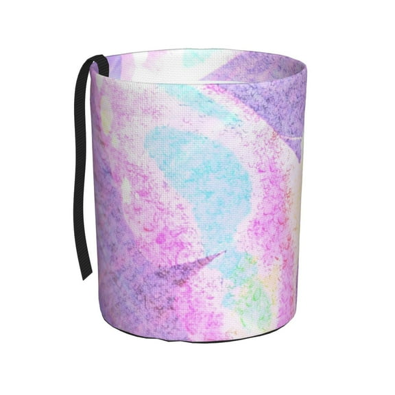 Easygdp Purple Sparkling Butterfly Car Trash Can Garbage Car Accessories Trash Can Car Waste Bin for for Driver and Passenger Any Vehicle