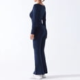 thumbnail image 2 of Mono de deportes nuevos para mujer, pantalones acampanados para Fitness, traje de Yoga de una pieza, trajes de gimnasio y baile, conjunto de ropa deportiva para entrenamiento, 2 of 5