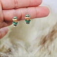 thumbnail image 3 of Little Critterz Jewelry Green Leprechaun - Handcrafted Decorative Figurine French Hooks - Porcelain Earrings Jewelry, 3 of 5
