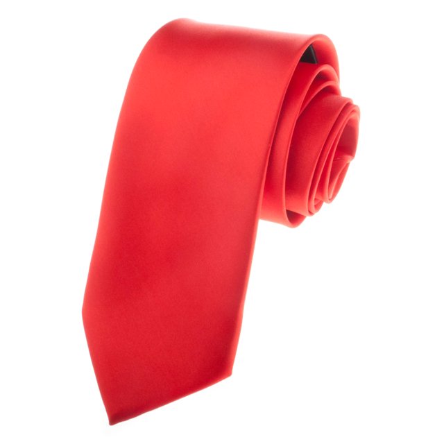 TopTie Unisex Necktie Solid Color Red Regular Tie
