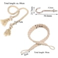 thumbnail image 2 of Curtain Ties 4 Pack Curtain Tiebacks Holdback Braided Curtain Tiebacks Rope Curtain Tiebacks Drawstring Cotton Tiebacks Curtain Ties for Decorative Curtains Beige, 2 of 5