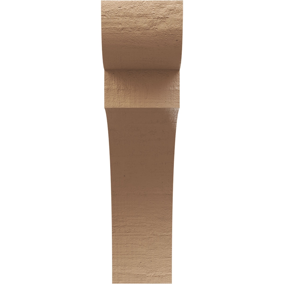 7"W x 28"D x 28"H Thin Yorktown Rough Cedar Woodgrain TimberThane Corbel, Primed Tan