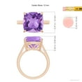 thumbnail image 4 of ANGARA Natural 6.15 Ct. Amethyst Solitaire Ring in 14K Rose Gold for Women (Ring Size: 7.5), 4 of 9