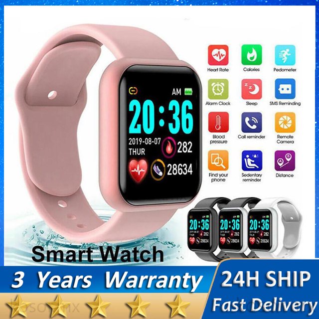Reloj inteligente Y68 D20 con Bluetooth USB con Monitor cardiaco Smartwatch
