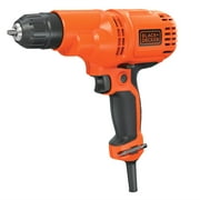 BLACK+DECKER Corded Drill, Variable Speed, 5.5-Amp, 3/8-Inch Keyless Chuck - Black