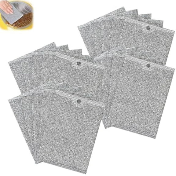 Multipurpose Wire Dishwashing Rags, Non-Scratch Wire Dishcloth for Wet and Dry, Reusable Metal Scrubbing Pad for Dishes & Sinks, All-Purpose Kitchen Sponge Cloth for Kitchen, Cooktop (20)