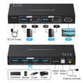 thumbnail image 6 of DP KVM USB Switch 2x1 Control 2 Computers with 1 Set of Keyboard and Mouse, Supports 7680*4320@60Hz, 6 of 9