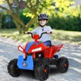 thumbnail image 3 of Costway Enfants Monter sur ATV 4 Roues Suspension à Ressort Quad W / Lumières et Musique Rouge, 3 of 10