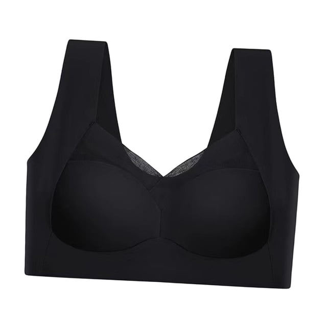 Sujetador Sin Costuras Sunnimix Bralette sin costuras para mujer negro 2XL
