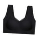 thumbnail image 1 of sin costuras para mujer, ropa interior, tirantes anchos, sin aros, cómodo, transpirable, sin costuras, Bralette, es diarios, jersey Negro Yinane Sujetador sin costuras, 1 of 8