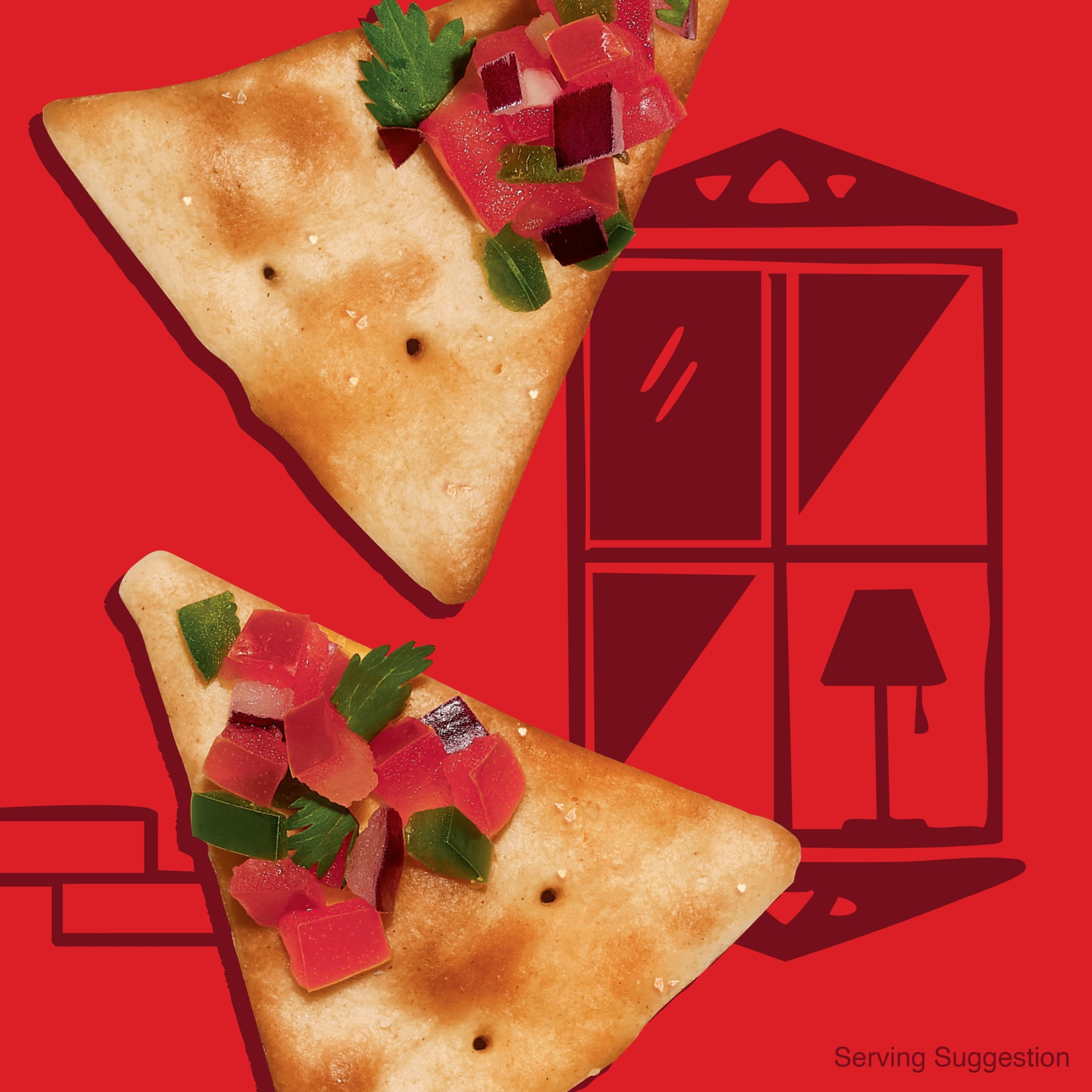 (12 pack) Town House Pita Sea Salt Oven Baked Crackers, Salty Snacks, 9.5 oz