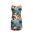thumbnail image 5 of Womne Dresses Women's Fashion Casual Summer Printed Loose Sleeveless Strappy Front Pockets V Neck Dress, 5 of 5