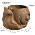 thumbnail image 4 of Classic Home and Garden Cement Buddies Indoor Outdoor Planter with Drainage Hole, Smiling Snail, Rust Brown, Large, 8in, 4 of 4