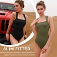 thumbnail image 4 of OQQ Women's 3 Piece Bodysuits For Women Sexy Ribbed Strappy Square Neck Stretch Tank Tops Bodysuits, 4 of 7