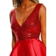 thumbnail image 5 of Vestido de fiesta de cóctel con cuello en V y lentejuelas brillantes para mujer Xemadio WRMH-237-3, 5 of 8