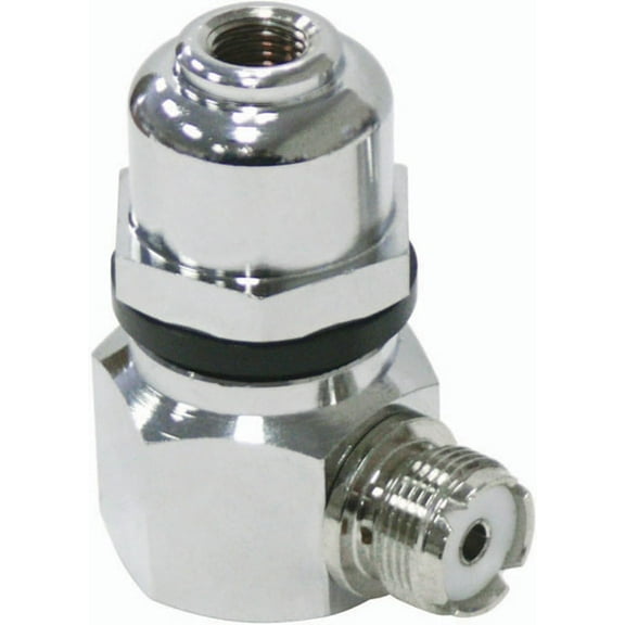 Right Angle Stainless Steel Stud Adaptor With Dome Stud, 3/8"X24 Threads