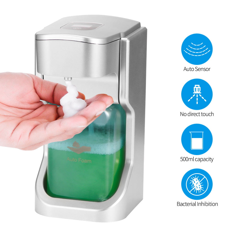 500ml Brushed Nickel Soap Dispenser Automatic Sensor Kitchen Single Hole Sink 