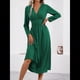 thumbnail image 5 of Vestido de Larga para Mujer, Elegante, con Escote en V, Holgado, para Invitadas de Boda, Fiestas, Formales, para Otoño. Verde XL, 5 of 9