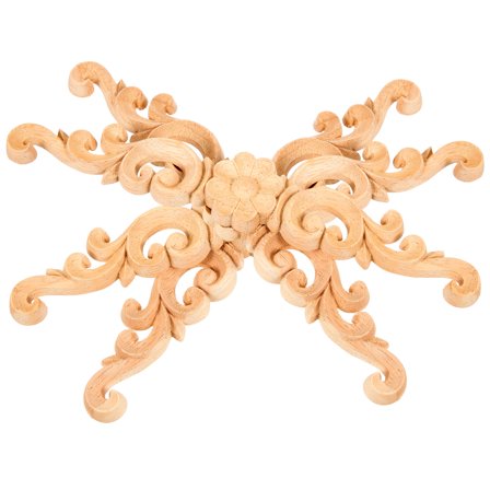 4 Pcs Embellishments Banding Wood Carving Solid Furniture Decoration