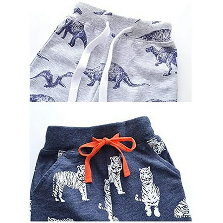 

TAIAOJING Baby Girl Boy Clothes Set Jogging Pants Animal Print Drawstring Stretch Pants Christmas Fall Outfits