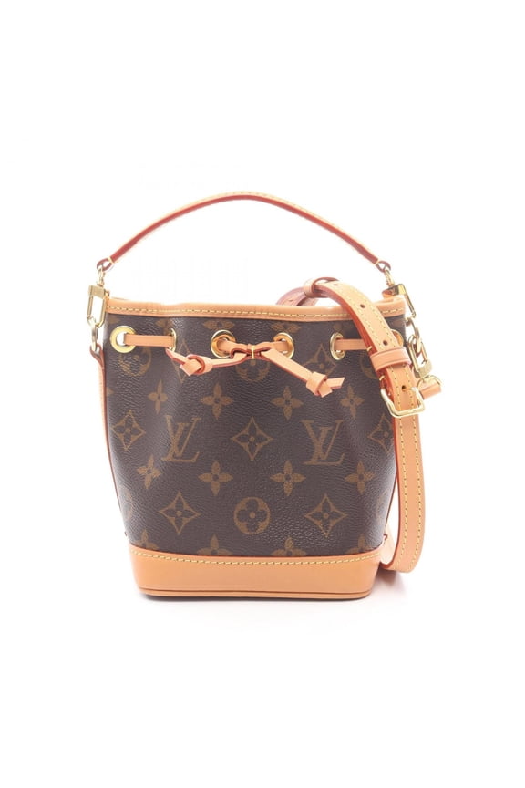 Pre-Owned Louis Vuitton Nano Noe Handbag, Coated Canvas and Leather, Monogram, Women's, Brown,...