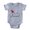 Heather Grey, variant on CafePress - Ladybug Anne - Cute Infant Baby Football Bodysuit