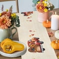 thumbnail image 4 of ERUNPONLY Fall Red Truck Table Runner - 72 Inch Long Thanksgiving Sunflower Turkey Maple Leaf Linen Cotton Linen Dress Scarves Farmhouse Table Runner for Kitchen Dining, Coffee Table, 16" x 72", 4 of 8
