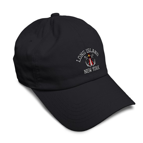 Soft Baseball Cap Lighthouse Long Island New York Embroidery Lighthouses Sea Twill Cotton Country Dad Hats for Men & Women Black Design Only