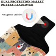 thumbnail image 3 of Haosy Colorful Cute Dogs Face Golf Mallet Putter Cover Strong Magnetic Leather Golf Club Headcover Closure, 3 of 7