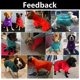 thumbnail image 3 of Toalla para mascotas de secado rápido, algodón elástico de microfibra, bata de baño para perros, chaqueta cálida Diseño-Rojo-L, 3 of 5