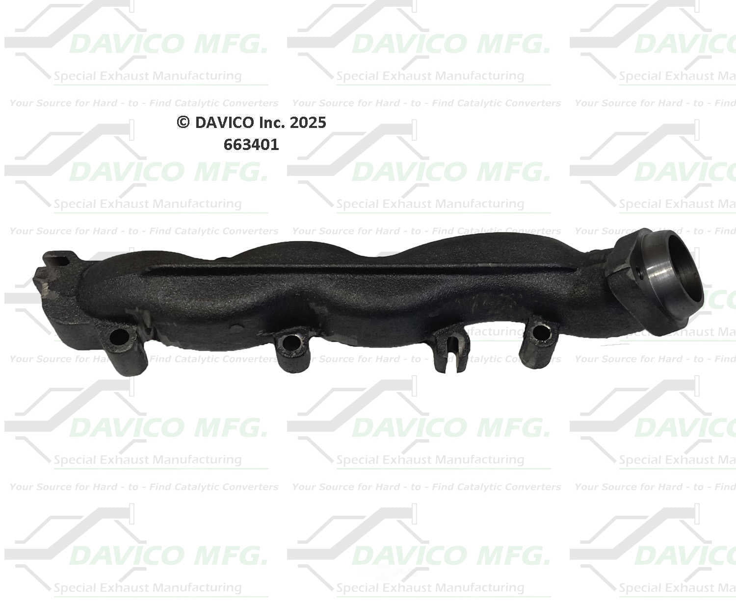 Davico Mfg 663401 Stand alone Exact-Fit exhaust manifold