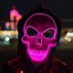 thumbnail image 1 of Máscara de calavera blanca de PVC de Halloween Máscara LED, Máscara brillante EL Máscara de luz fría Máscara brillante (Púrpura) Kuyhfg Sin marca, 1 of 3