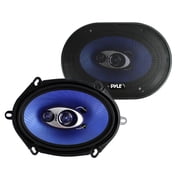 Pyle PL573BL 5x7" 300 Watts 3-Way Car Coaxial Speakers Stereo Blue, Pair