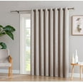 thumbnail image 3 of Evelyn Embossed Thermal Grommet Blackout Curtain Patio Room Darkening, Noise Reduction Fabric Blocks 97% of Sunlight (Patio 102" W x 84" L, Ivory), 3 of 3